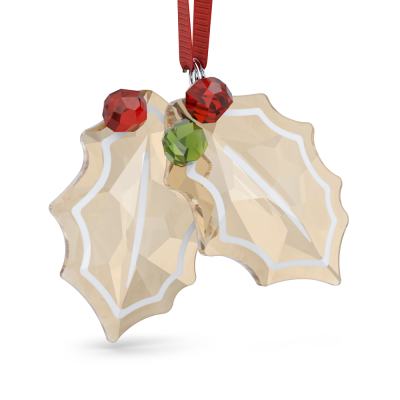 Swarovski Holiday Cheers Decoração Folhas de Azevinho Gengibre