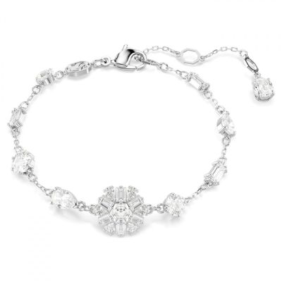 Pulseira Swarovski Idyllia Combinação de lapidações Floco de neve Branca Lacado a ródioM