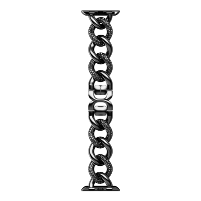 Correia Swarovski em Corrente Sparkling para O Apple Watch® 40 Mm & 41 Mm Preta Acabamento a Preto