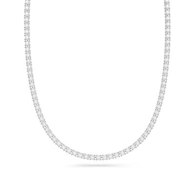 Cinto Swarovski Lapidação Quadrada Branco Lacado a Ródio