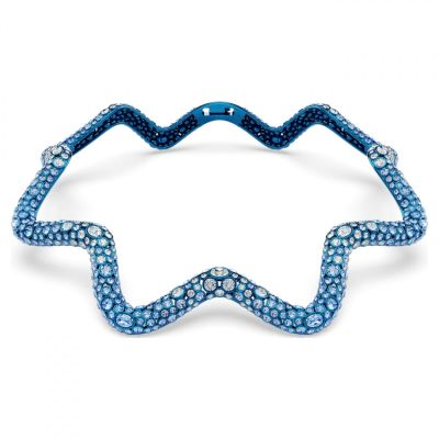 Gargantilha Sublima Combinação de lapidações Azul Acabamento em azul M