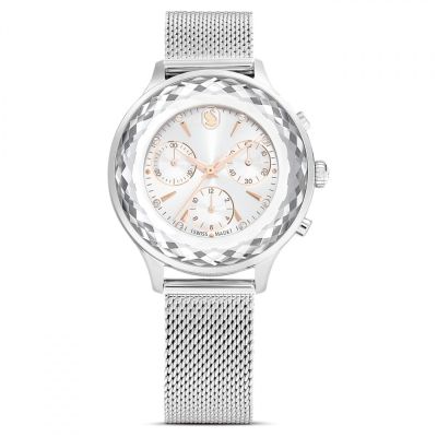 Relógio Swarovski Nova Chrono Fabrico suíço Pulseira de metal Prateado Aço inoxidável