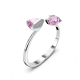 Bracelete Swarovski Lucent, Fecho magnético, Cristal de grandes dimensões, Rosa, Aço inoxidável