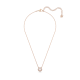 Colar Swarovski Sparkling Dance Lapidação Redonda Branco Lacado a Rosa Dourado