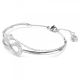 Bracelete Swarovski Hyperbola Infinity Branca Lacado a Ródio