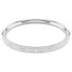 Bracelete Swarovski Meteora Snow Pavé Branca Lacado a Ródio L