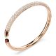 Bracelete Swarovski Meteora Snow Pavé Branca Lacado a Rosa Dourado M