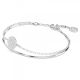 Bracelete Swarovski Meteora Branca Lacado a Ródio
