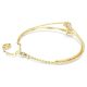 Bracelete Swarovski Chroma Coração Vermelha Lacado a Dourado