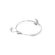 Bracelete Swarovski Luna Lua Branca Lacado a Ródio
