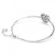 Bracelete Swarovski Hyperbola Coração Azul Lacado a Ródio