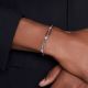 Pulseira Swarovski Constella Branca Lacado a ródio