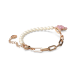 Pulseira Swarovski Teddy Urso Rosa Lacado a Rosa Dourado