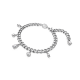 Pulseira Swarovski Dextera Combinação de Lapidações Branca Lacado a Ródio