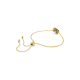 Pulseira Swarovski Idyllia Combinação de Lapidações Trevo de Quatro Folhas Verde Lacado a Dourado