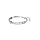 Pulseira Swarovski Matrix Tennis Combinação de Lapidações Rosa Lacado a Ródio