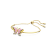 Pulseira Swarovski Idyllia Borboleta Multicor Lacado a Dourado
