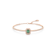 Bracelete Swarovski Millenia Lapidação Octogonal Pavé Verde Lacado a Rosa Dourado