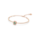 Bracelete Swarovski Millenia Lapidação Octogonal Pavé Verde Lacado a Rosa Dourado