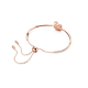 Bracelete Swarovski Iconic Swan Cisne Verde Lacado a Rosa Dourado