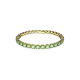Pulseira Swarovski Matrix Tennis Lapidação Redonda Média Verde Lacado a Dourado