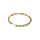 Pulseira Swarovski Matrix Tennis Lapidação Redonda Média Verde Lacado a Dourado