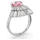Anel Swarovski cocktail Idyllia Combinação de lapidações Concha Rosa Lacado a ródio 58