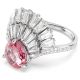 Anel Swarovski cocktail Idyllia Combinação de lapidações Concha Rosa Lacado a ródio 58