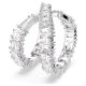 Anel Swarovski Hyperbola Infinity Branco Acabamento em Prata 52