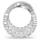 Anel Swarovski Hyperbola Infinity Branco Acabamento em Prata 52
