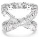 Anel Swarovski Hyperbola Infinity Branco Acabamento em Prata 60