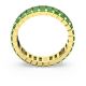Anel Swarovski Matrix Lapidação Baguete Verde Lacado a dourado 52