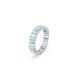 Anel Swarovski Matrix Lapidação Baguete Azul Lacado a ródio 50
