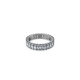 Anel Swarovski Matrix Lapidação Baguete Cinzento Lacada a Ródio