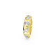 Anel Swarovski Dextera Combinação de Lapidações Branco Lacado a Dourado
