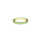 Anel Swarovski Matrix Lapidação Redonda Verde Lacado a Dourado