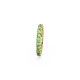 Anel Swarovski Matrix Lapidação Redonda Verde Lacado a Dourado