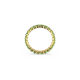 Anel Swarovski Matrix Lapidação Redonda Verde Lacado a Dourado