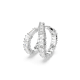 Anel Swarovski Hyperbola Infinity Branco Acabamento em Prateado