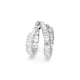 Anel Swarovski Hyperbola Infinity Branco Acabamento em Prateado