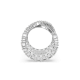 Anel Swarovski Hyperbola Infinity Branco Acabamento em Prateado