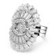 Anel Swarovski Idyllia Conjunto (3) Combinação de lapidações Concha Branco Lacado a ródio 58 58