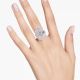 Anel Swarovski Idyllia Conjunto (3) Combinação de lapidações Concha Branco Lacado a ródio 58 58