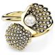 Anel Swarovski Idyllia Crystal Pearl Concha Branco Lacado a dourado 58