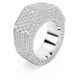 Anel Swarovski Dextera Modelo octagonal Pavé Branco Lacado a ródio 58