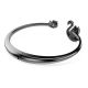 Bracelete Swarovski Swan Cisne Preto Lacada a ródio M