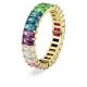 Anel Swarovski Matrix Lapidação Baguete Multicor Lacado a dourado 50