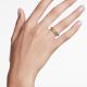 Anel Swarovski Matrix Lapidação Baguete Multicor Lacado a dourado 50