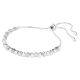 Pulseira Swarovski Matrix Crystal Pearl Lapidação redonda Branca Lacado a ródio