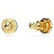 Brincos Swarovski stud Una Lapidação redonda Dourado Lacado a dourado